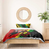 Jamaica Lion Bedding Set Coat Of Arms Rastafarianism