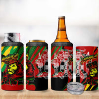 Jamaica Lion 4 in 1 Can Cooler Tumbler Coat Of Arms Rastafarianism