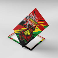 Jamaica Lion Canvas Wall Art Coat Of Arms Rastafarianism