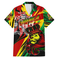 Jamaica Lion Family Matching Mermaid Dress and Hawaiian Shirt Coat Of Arms Rastafarianism
