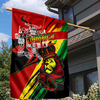 Jamaica Lion Garden Flag Coat Of Arms Rastafarianism