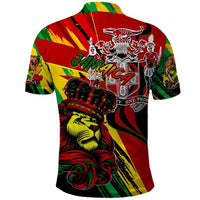 Jamaica Lion Polo Shirt Coat Of Arms Rastafarianism