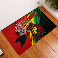 Jamaica Lion Rubber Doormat Coat Of Arms Rastafarianism