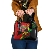 Jamaica Lion Shoulder Handbag Coat Of Arms Rastafarianism