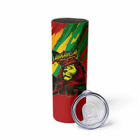 Jamaica Lion Skinny Tumbler Coat Of Arms Rastafarianism