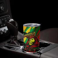 Jamaica Lion Tumbler Cup Coat Of Arms Rastafarianism
