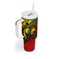 Jamaica Lion Tumbler With Handle Coat Of Arms Rastafarianism