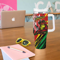 Jamaica Lion Tumbler With Handle Coat Of Arms Rastafarianism