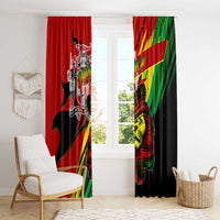 Jamaica Lion Window Curtain Coat Of Arms Rastafarianism