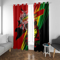Jamaica Lion Window Curtain Coat Of Arms Rastafarianism