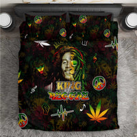 King Of Reggae Bedding Set Legend Bob Peace and Love