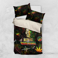 King Of Reggae Bedding Set Legend Bob Peace and Love