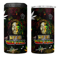 King Of Reggae 4 in 1 Can Cooler Tumbler Legend Bob Peace and Love