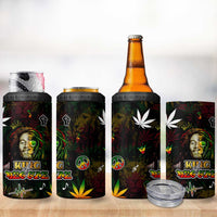 King Of Reggae 4 in 1 Can Cooler Tumbler Legend Bob Peace and Love