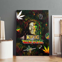 King Of Reggae Canvas Wall Art Legend Bob Peace and Love