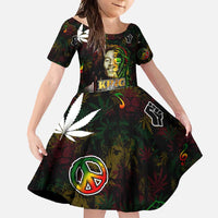 King Of Reggae Family Matching Summer Maxi Dress and Hawaiian Shirt Legend Bob Peace and Love