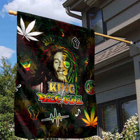 King Of Reggae Garden Flag Legend Bob Peace and Love