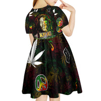 King Of Reggae Kid Short Sleeve Dress Legend Bob Peace and Love