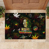 King Of Reggae Rubber Doormat Legend Bob Peace and Love
