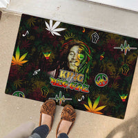 King Of Reggae Rubber Doormat Legend Bob Peace and Love