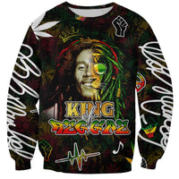King Of Reggae Sweatshirt Legend Bob Peace and Love