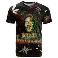 King Of Reggae T Shirt Legend Bob Peace and Love