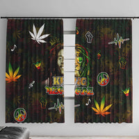 King Of Reggae Window Curtain Legend Bob Peace and Love
