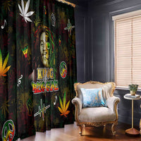 King Of Reggae Window Curtain Legend Bob Peace and Love