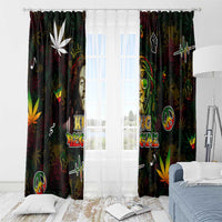 King Of Reggae Window Curtain Legend Bob Peace and Love
