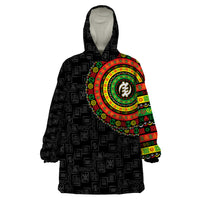 Adinkra Symbols Wearable Blanket Hoodie African Culture - Wonder Print Shop