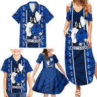 Guam Chamorro Warrior Family Matching Summer Maxi Dress and Hawaiian Shirt Traditional Tribal Patterns - Wonder Print Shop