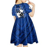 Guam Chamorro Warrior Kid Short Sleeve Dress Traditional Tribal Patterns - Wonder Print Shop