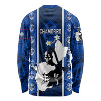 Guam Chamorro Warrior Long Sleeve Shirt Traditional Tribal Patterns - Wonder Print Shop