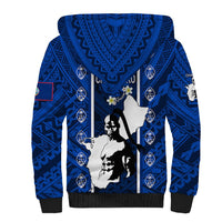Guam Chamorro Warrior Sherpa Hoodie Traditional Tribal Patterns - Wonder Print Shop