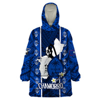 Guam Chamorro Warrior Wearable Blanket Hoodie Traditional Tribal Patterns - Wonder Print Shop