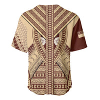 Fiji Bula Baseball Jersey Tapa Pattern Design - Wonder Print Shop