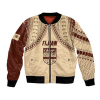Fiji Bula Bomber Jacket Tapa Pattern Design - Wonder Print Shop