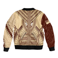Fiji Bula Bomber Jacket Tapa Pattern Design - Wonder Print Shop