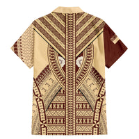 Fiji Bula Family Matching Mermaid Dress and Hawaiian Shirt Tapa Pattern Design - Wonder Print Shop