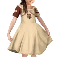 Fiji Bula Kid Short Sleeve Dress Tapa Pattern Design - Wonder Print Shop