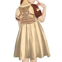 Fiji Bula Kid Short Sleeve Dress Tapa Pattern Design - Wonder Print Shop