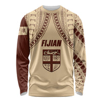 Fiji Bula Long Sleeve Shirt Tapa Pattern Design - Wonder Print Shop