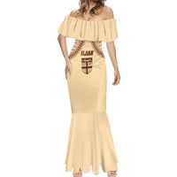 Fiji Bula Mermaid Dress Tapa Pattern Design - Wonder Print Shop
