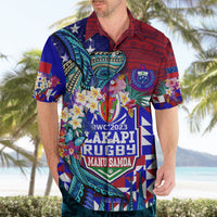 Manu Samoa Rugby 2023 Hawaiian Shirt Humpback Whale Hexagon Tribal Tropical Style - Wonder Print Shop
