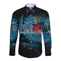 Fiji Rugby Long Sleeve Button Shirt Bring The Heat - Wonder Print Shop