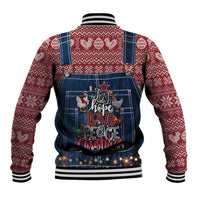 Merry Clucking Christmas Baseball Jacket Chicken Santa Hat - Wonder Print Shop