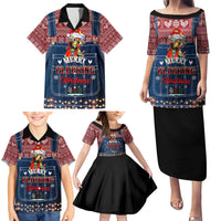Merry Clucking Christmas Family Matching Puletasi Dress and Hawaiian Shirt Chicken Santa Hat - Wonder Print Shop