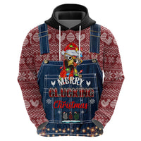 Merry Clucking Christmas Hoodie Chicken Santa Hat - Wonder Print Shop