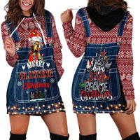 Merry Clucking Christmas Hoodie Dress Chicken Santa Hat - Wonder Print Shop