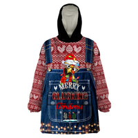 Merry Clucking Christmas Wearable Blanket Hoodie Chicken Santa Hat - Wonder Print Shop